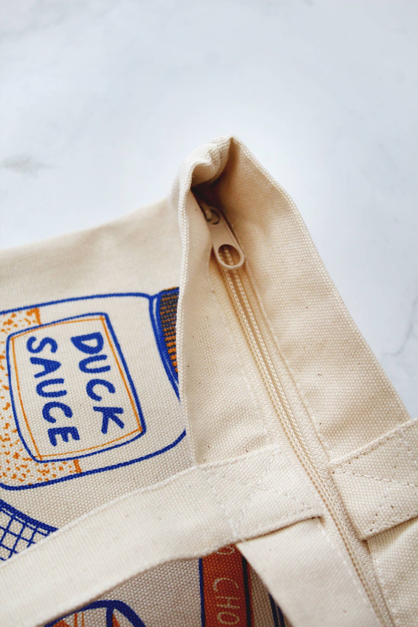 Thank You — Enjoy! Tote Bag with Zipper Closure