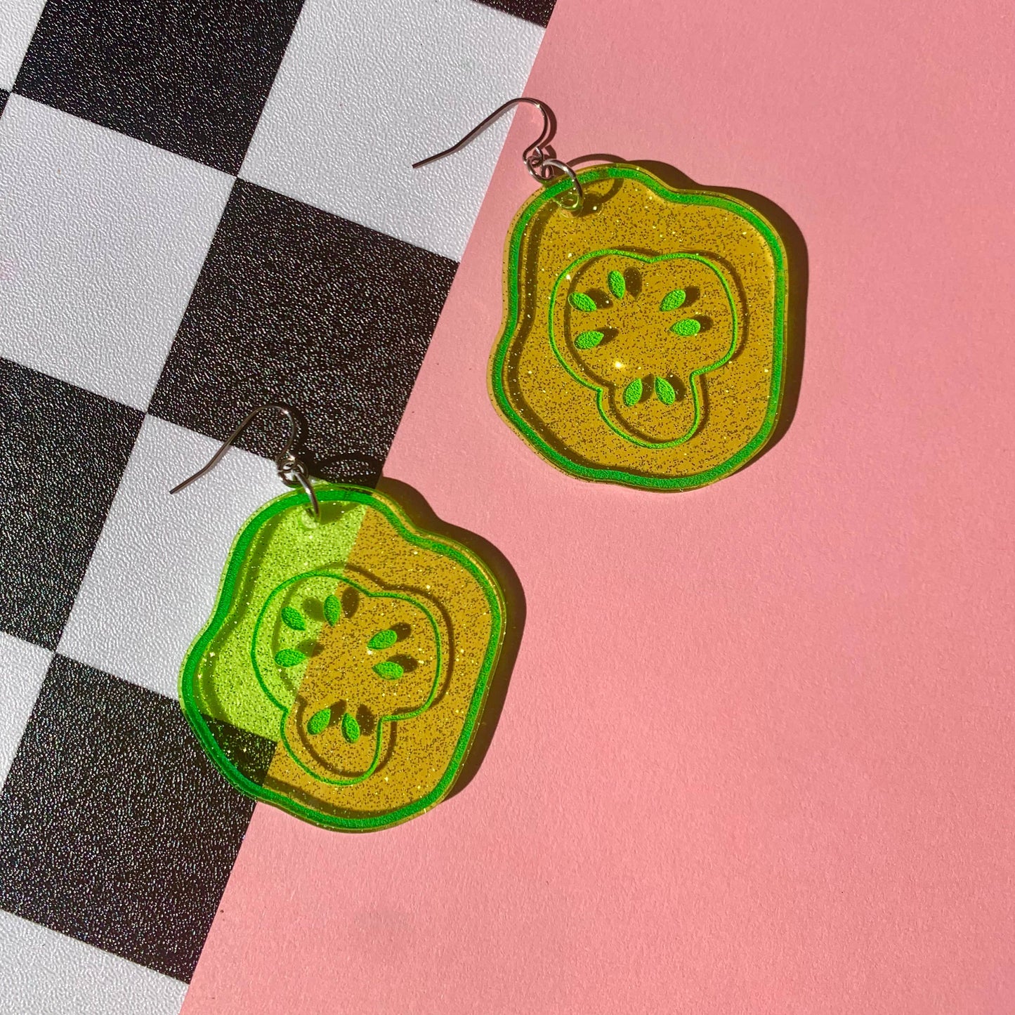 Glitter Pickle Earrings