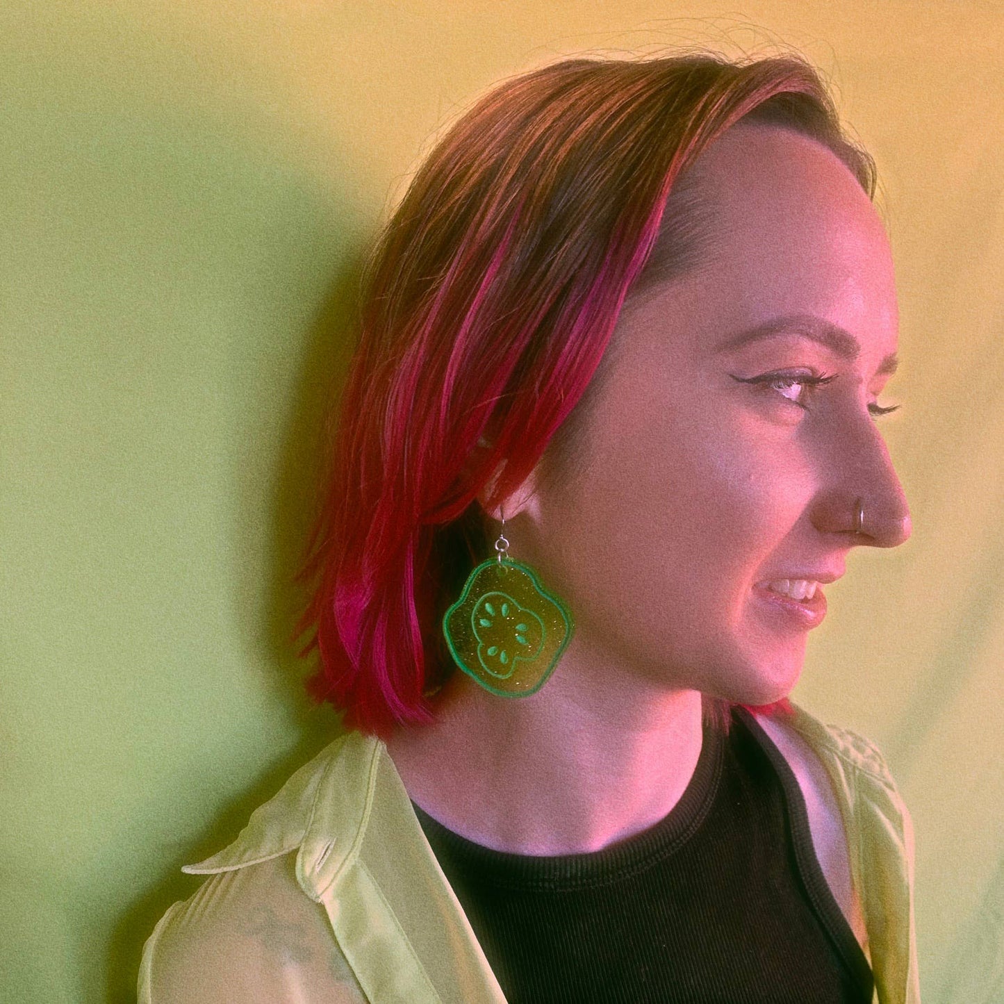 Glitter Pickle Earrings