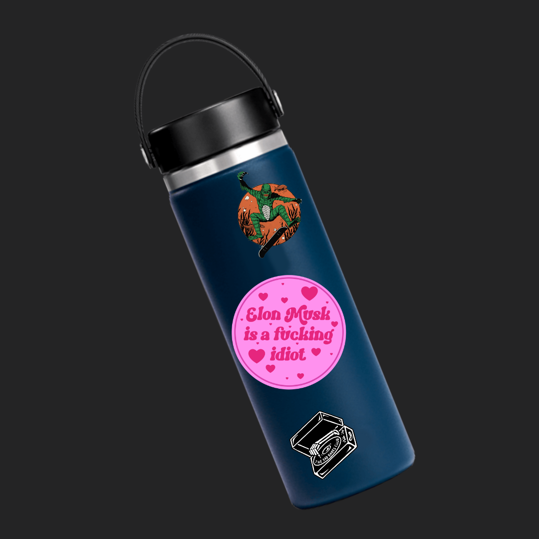 Elon Musk idiot sticker