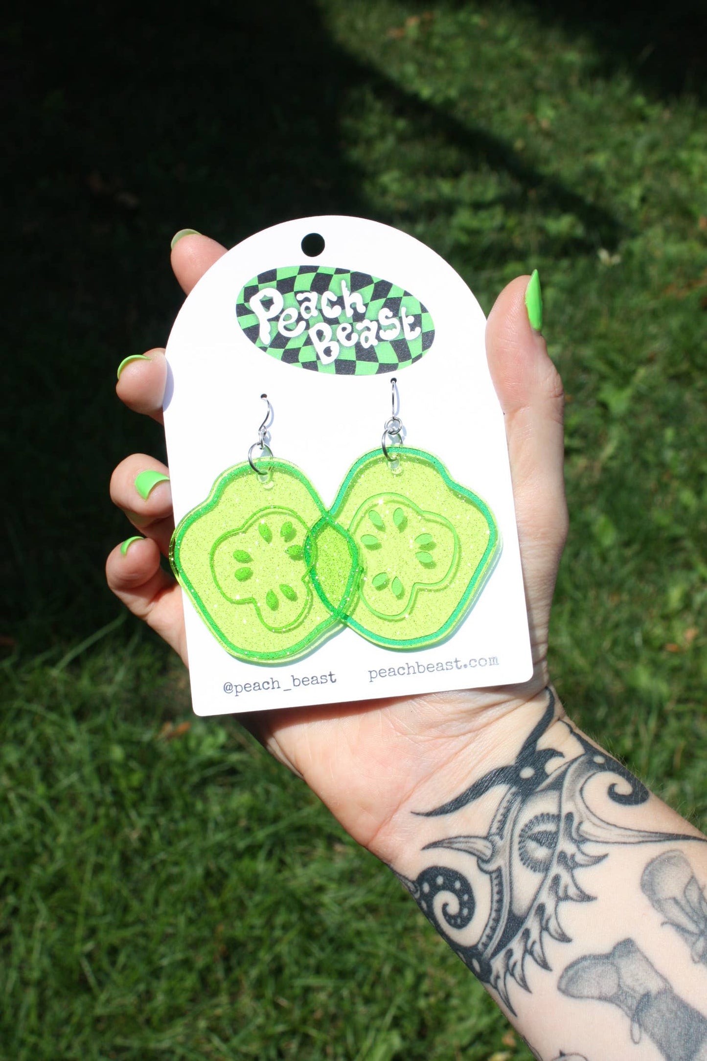 Glitter Pickle Earrings