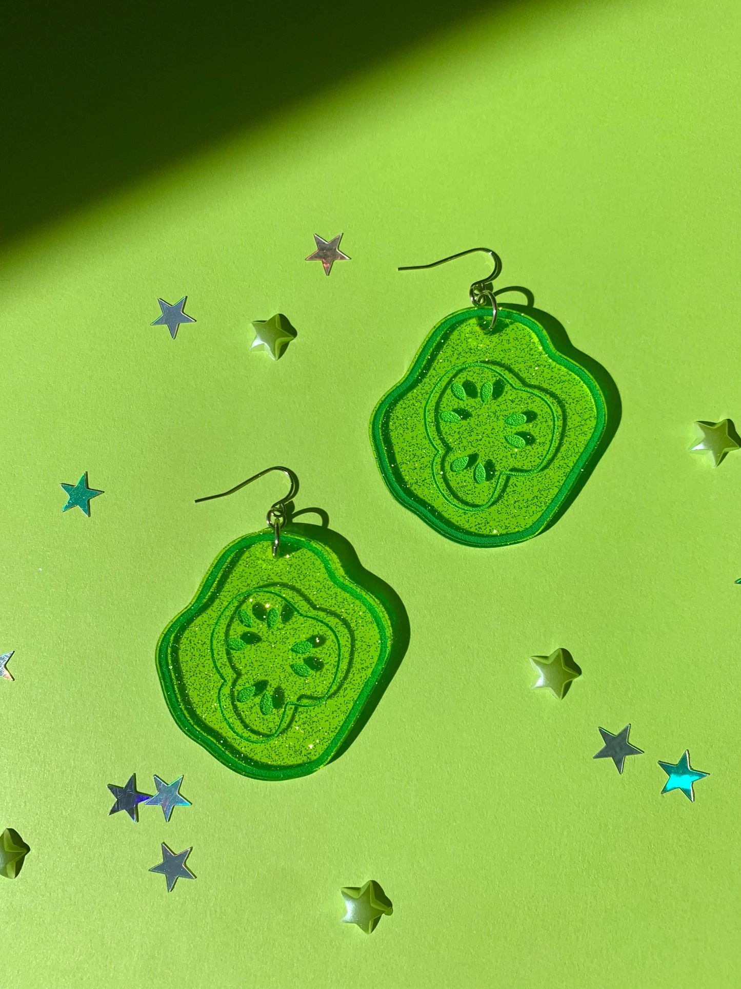Glitter Pickle Earrings