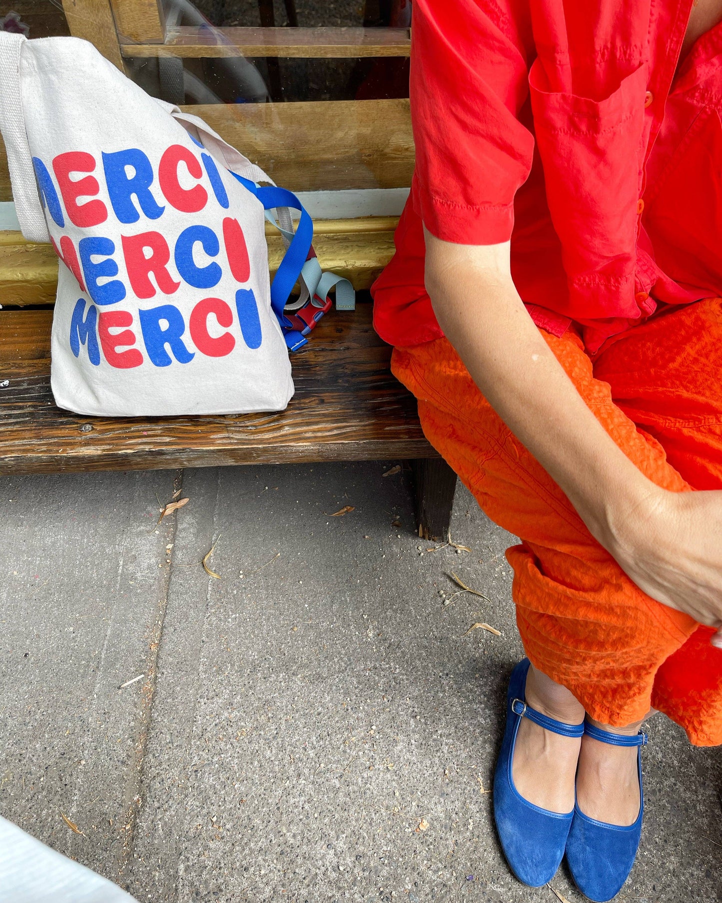 Merci Merci Merci Tote Bag - French-inspired canvas bag for daily use