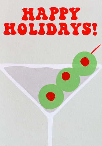 HOLIDAY MARTINI GREETING CARD