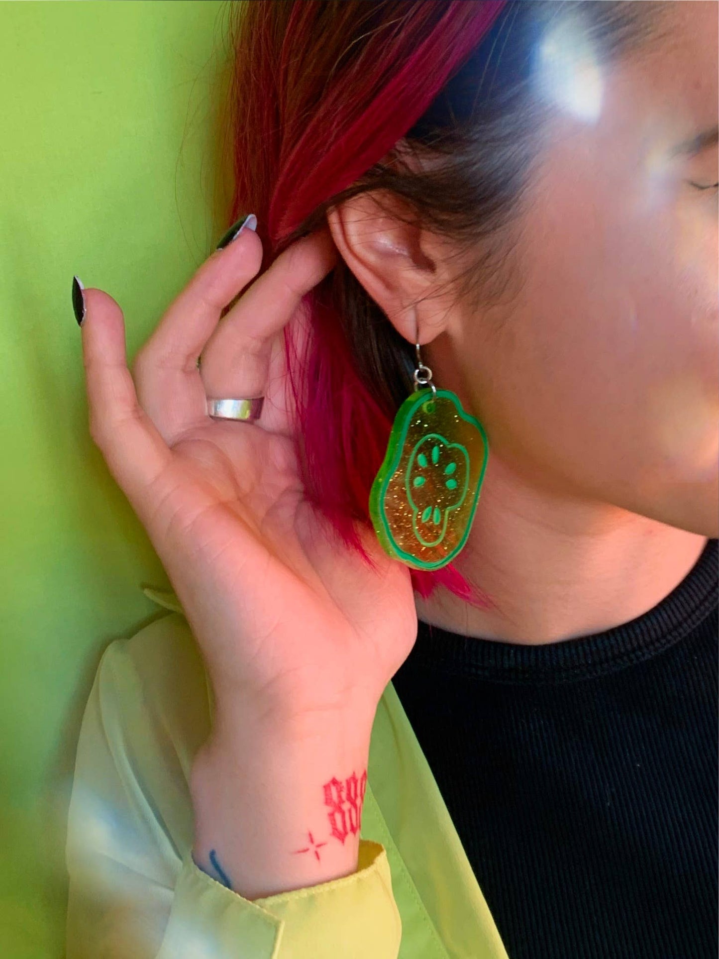 Glitter Pickle Earrings