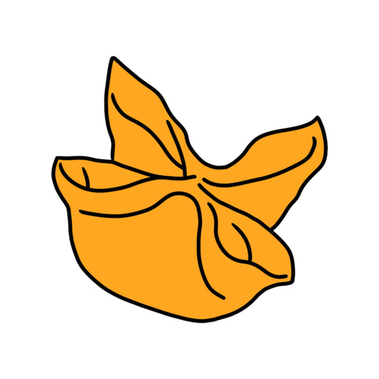 Crab rangoon vinyl sticker – matte finish food sticker