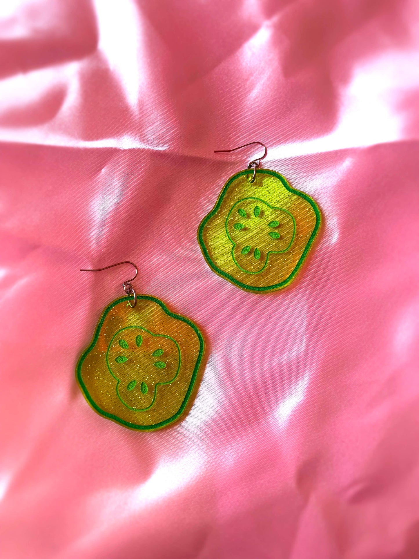Glitter Pickle Earrings
