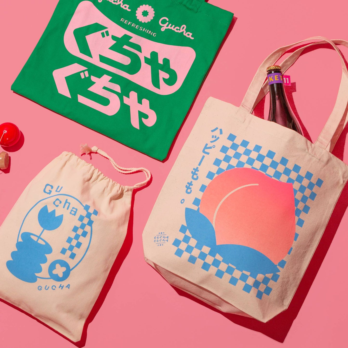 Happy Peach Tote Bag