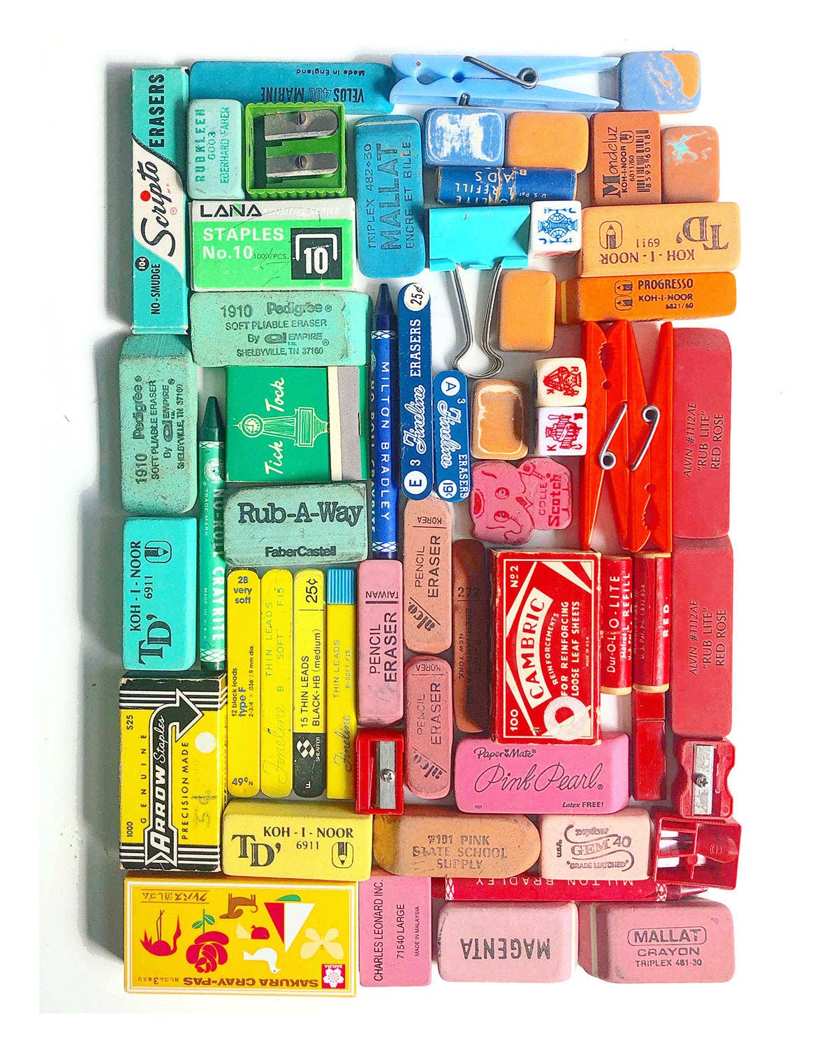 Eraser Arrangement No. 4 - Photographic Print: 8.5" x11"