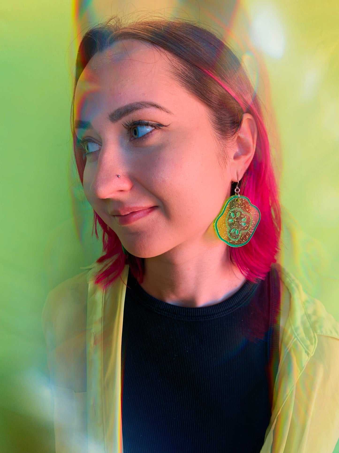 Glitter Pickle Earrings