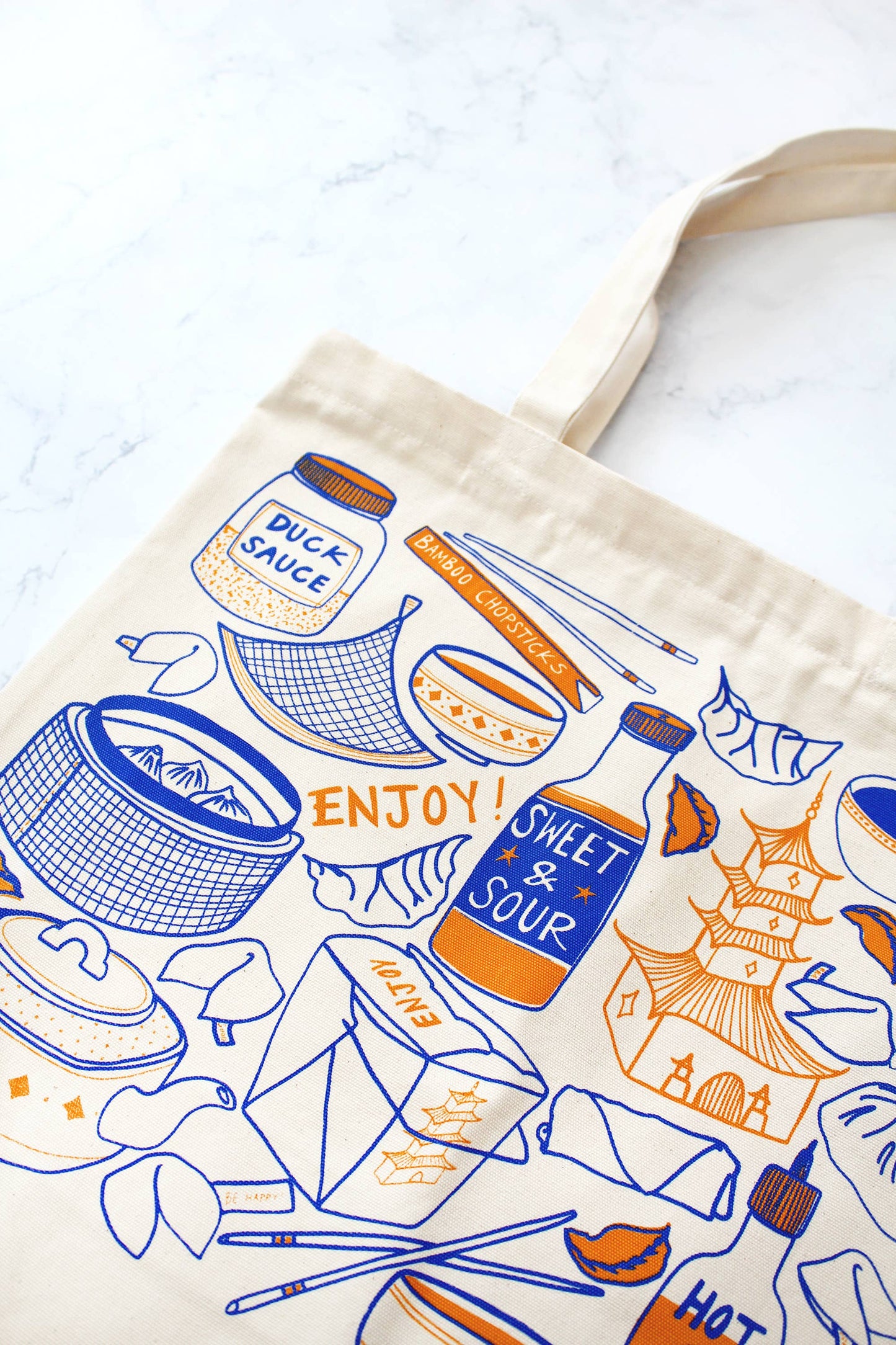 Thank You — Enjoy! Tote Bag with Zipper Closure