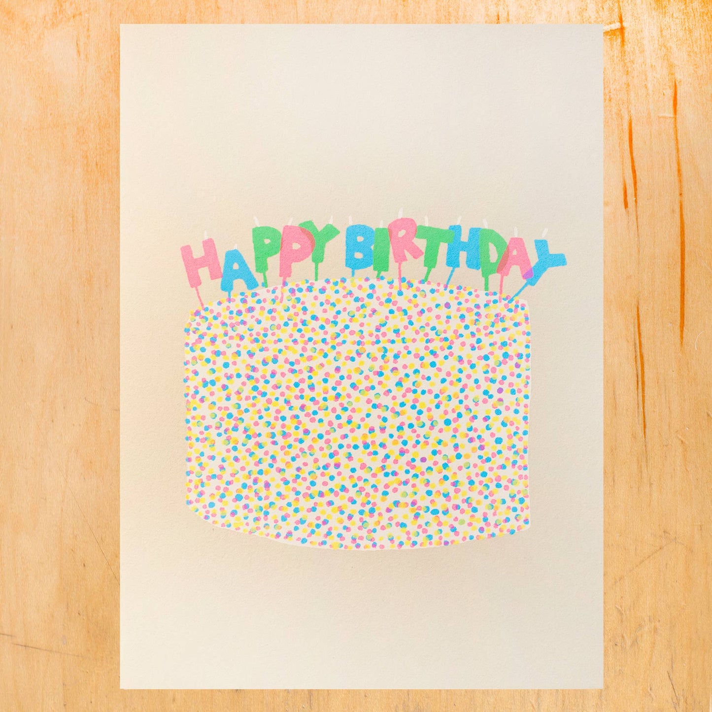 BIRTHDAY CAKE GREETING CARD