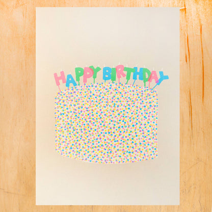 BIRTHDAY CAKE GREETING CARD