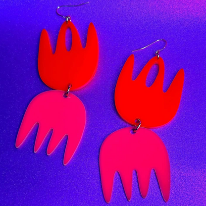 Zag Earrings: Tulips