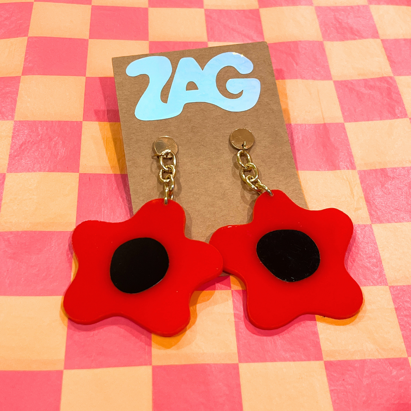 Zag Earrings: Flowers