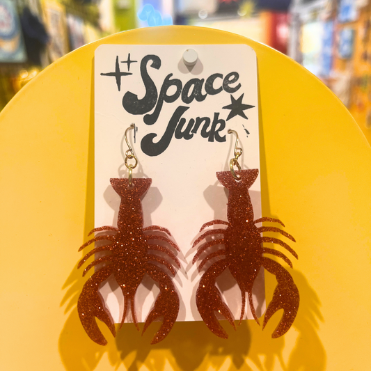 Space Junk Earrings: Rock Lobster