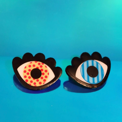 Zag Earrings: Eyeballs