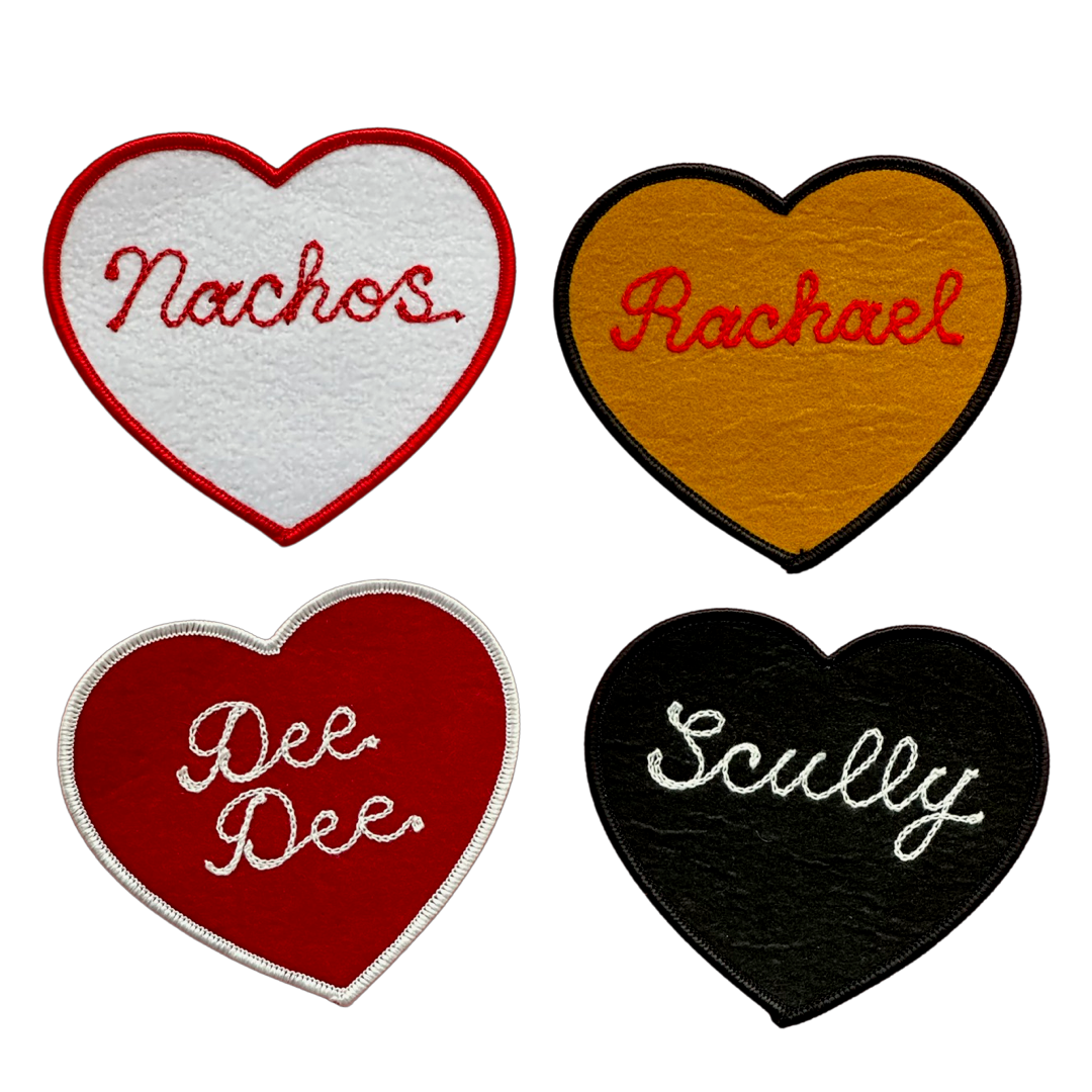 Custom Mini Heart Patches: Red Felt