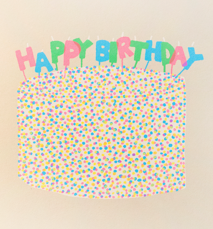 BIRTHDAY CAKE GREETING CARD