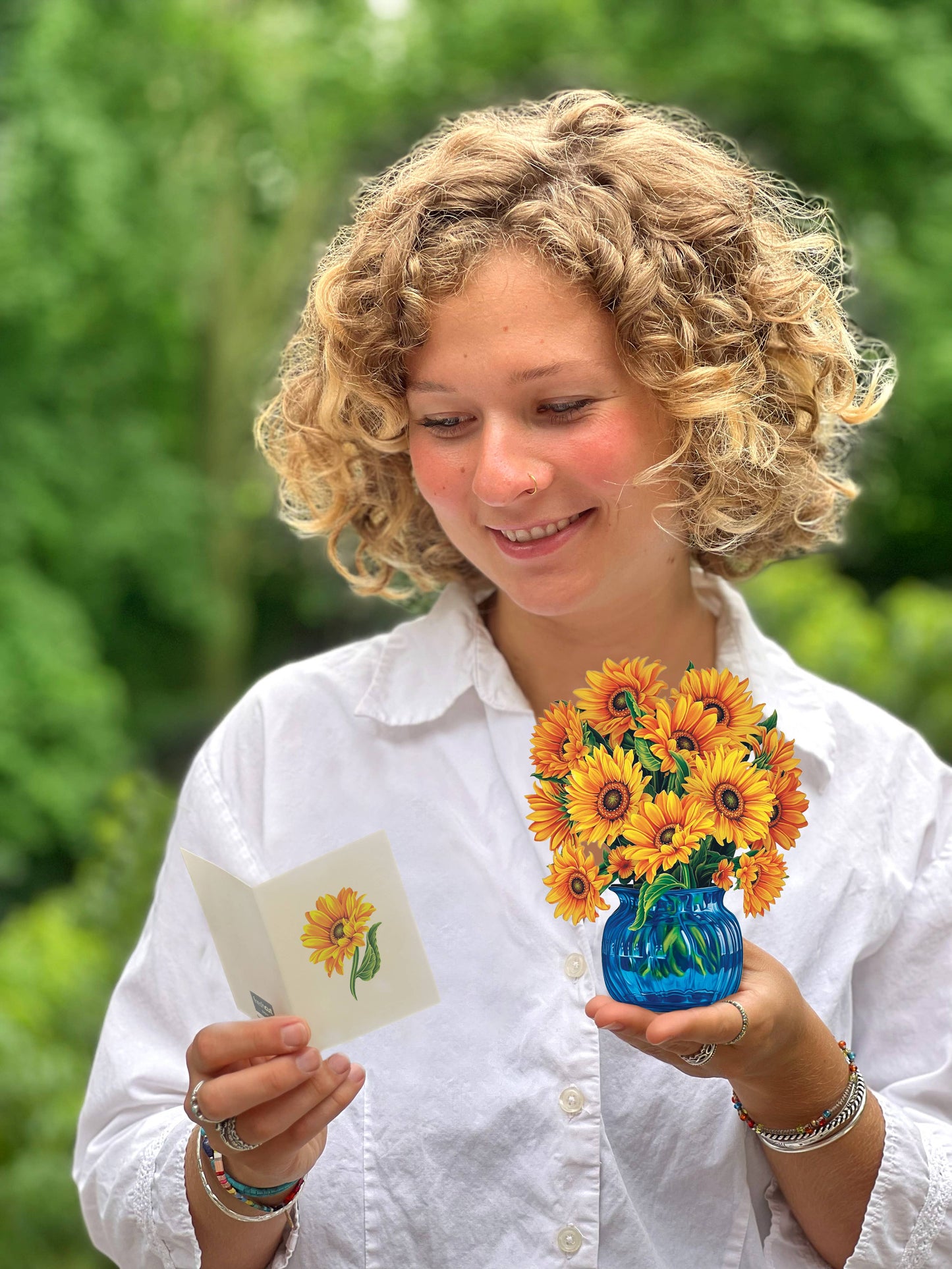 Mini Sunflowers Pop-Up Greeting Card