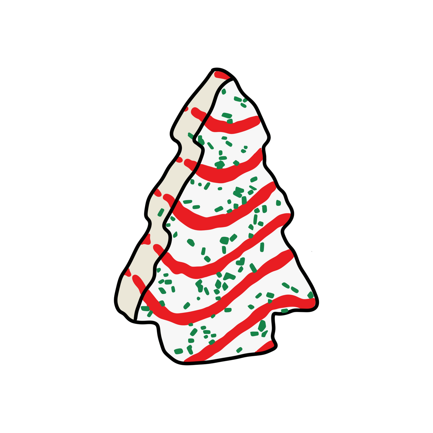Christmas Tree Cake Sticker