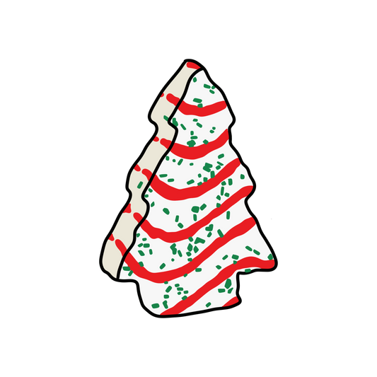 Christmas Tree Cake Sticker