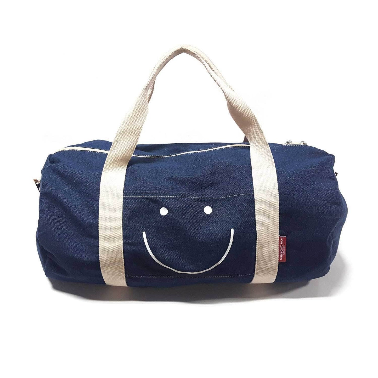 Denim Duffle Bag - Happy Face