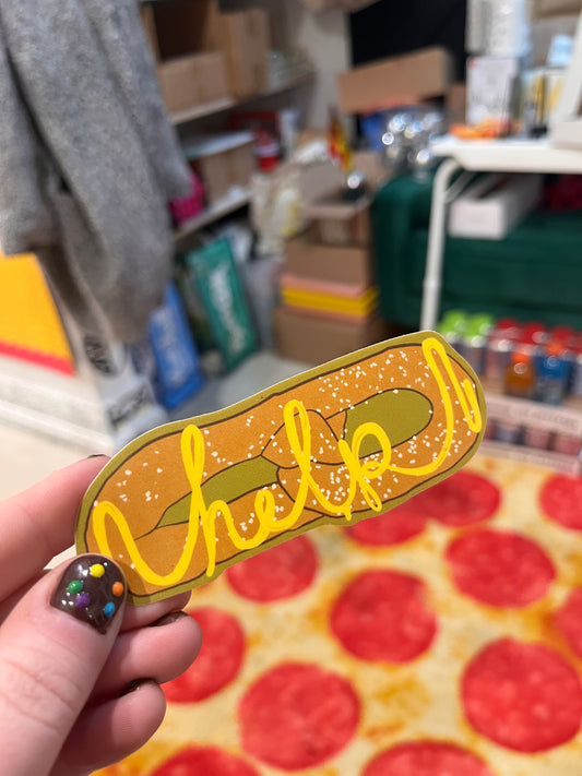 Help Pretzel Sticker