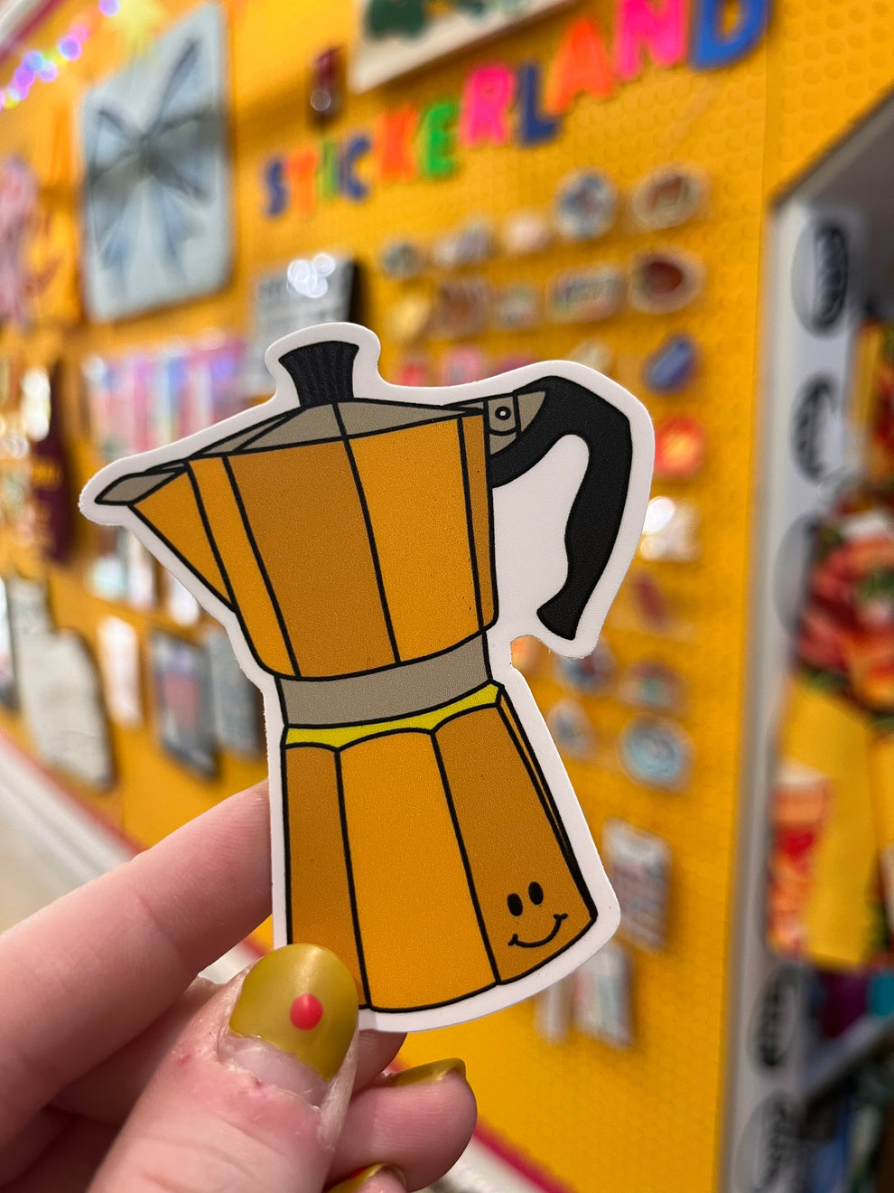 Opt Sticker Moka Coffee Pot Sticker – Happy Happy Joy Joy