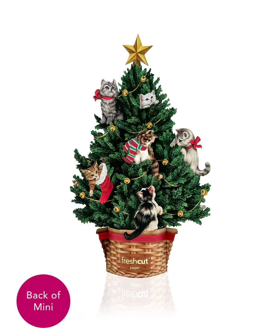 Mini Meowy Christmas Tree Pop-Up Card