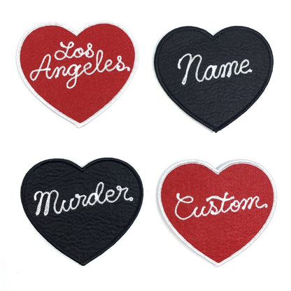 Custom Mini Heart Patches: Red Felt