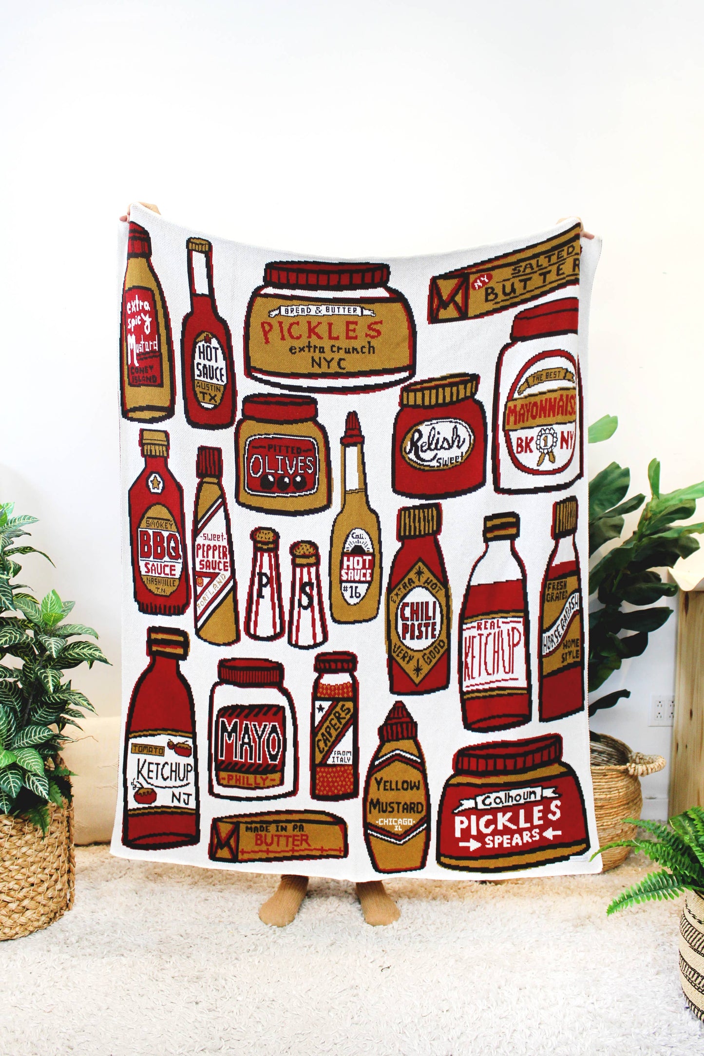 Condiments Knit Blanket