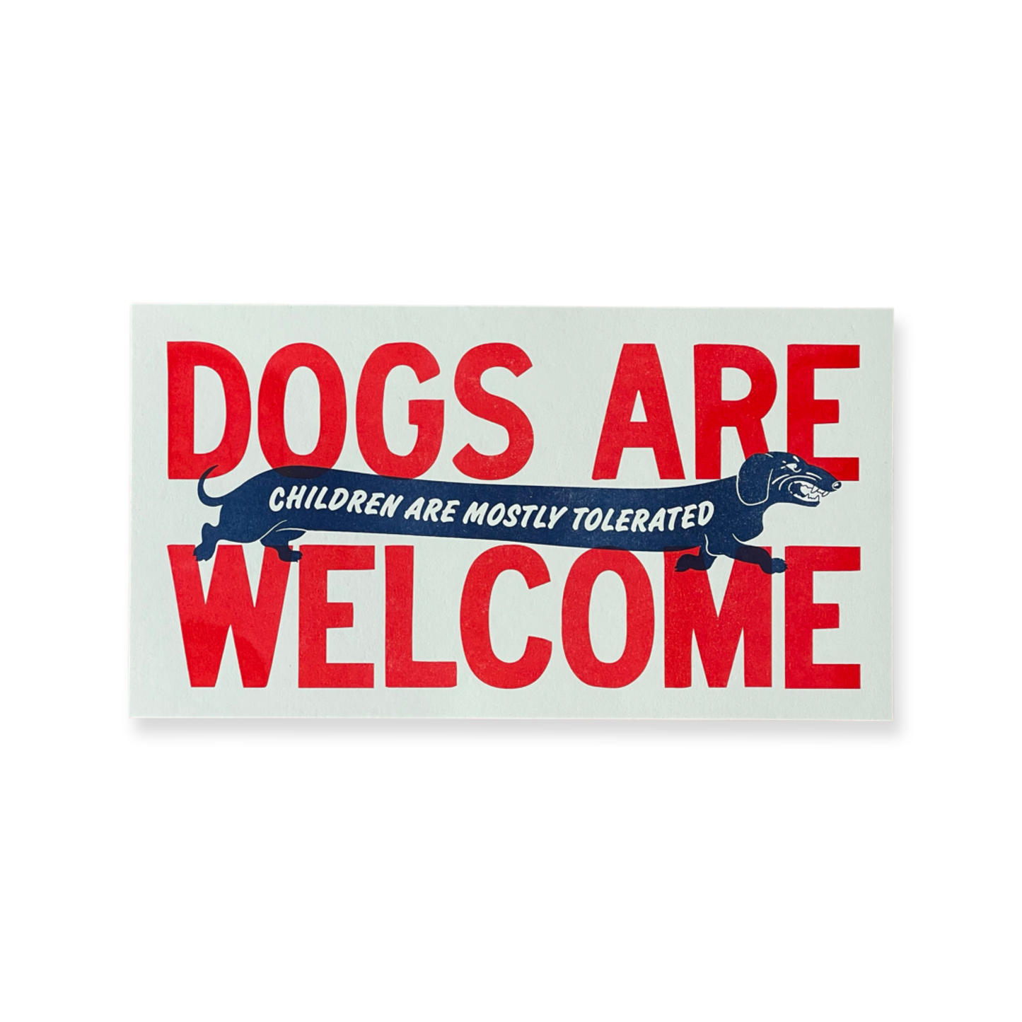 Dogs Are Welcome Riso Print