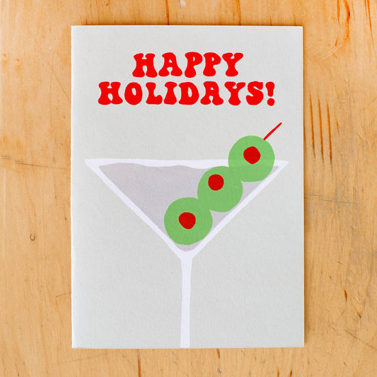 HOLIDAY MARTINI  GREETING CARD