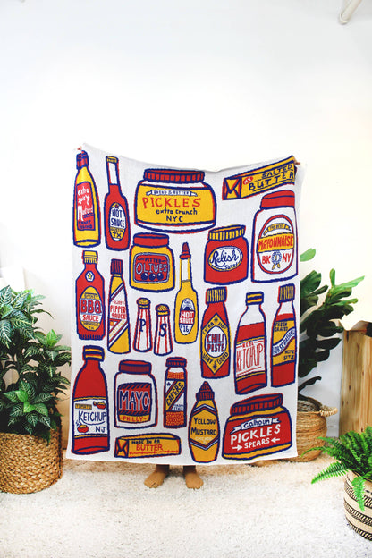 Condiments Knit Blanket