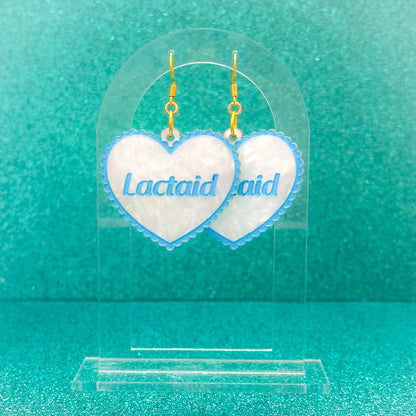 Lactaid Heart Earrings