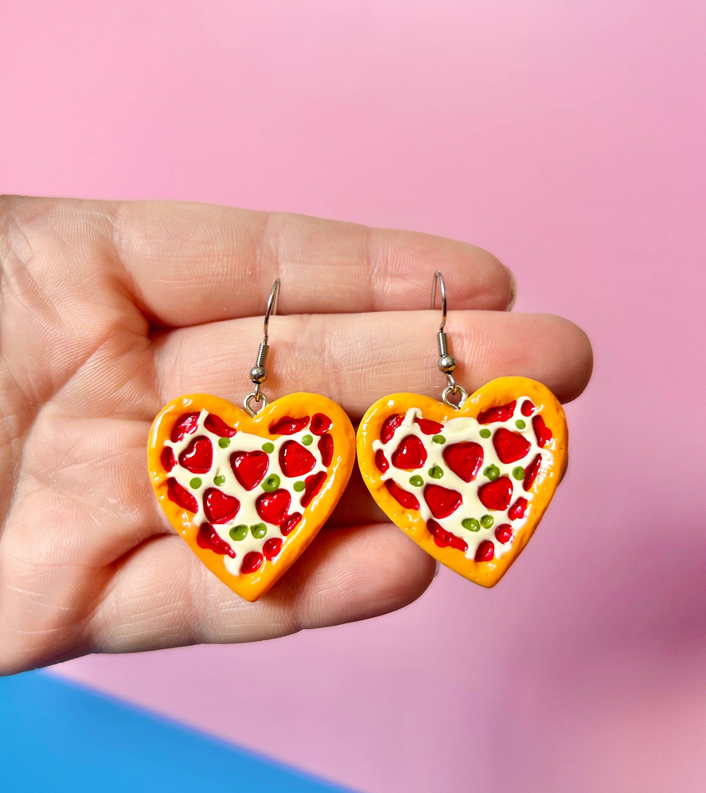 Heart Pizza Earrings